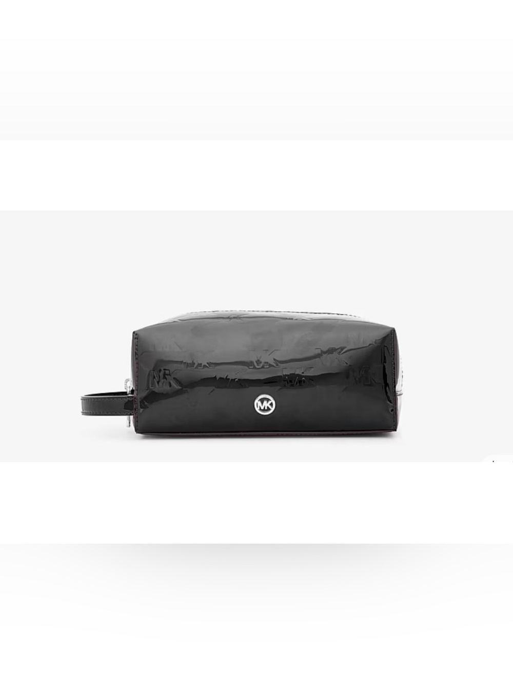 Michael Kors Black Patent Leather Travel Toiletry Bag